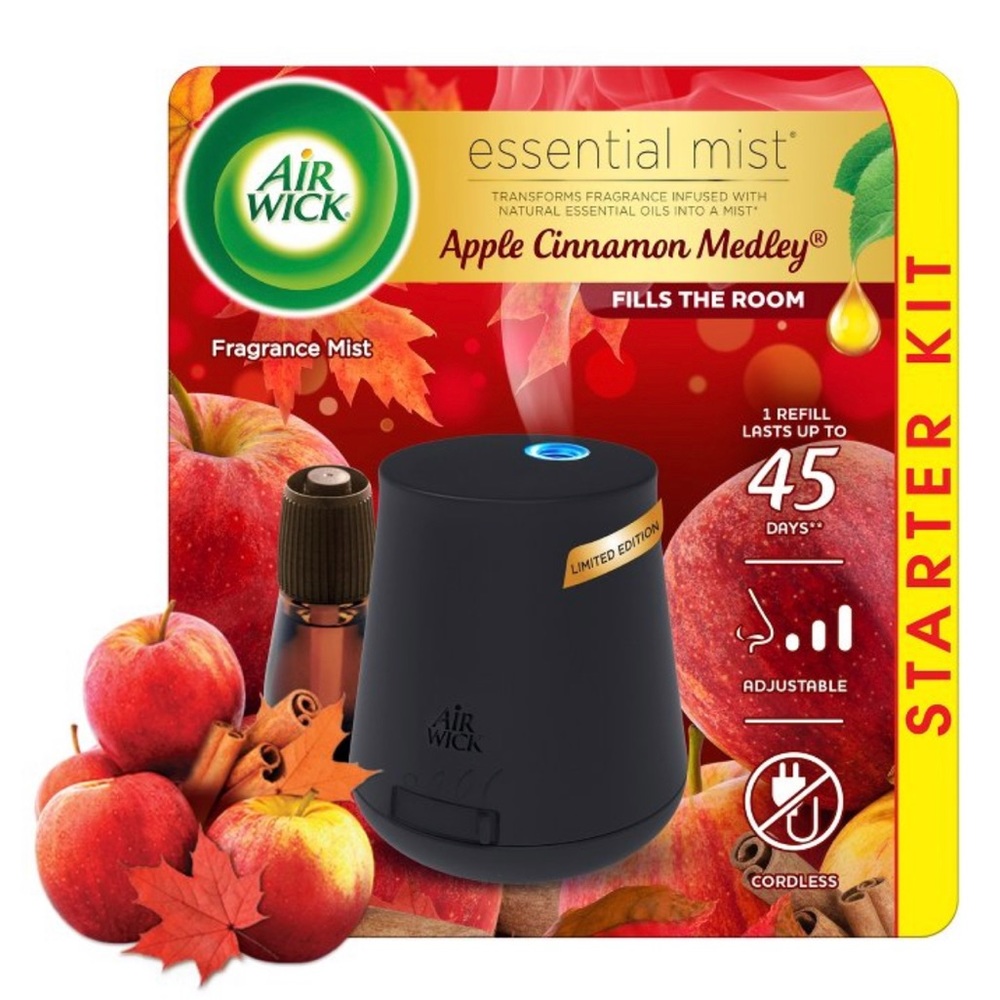 Air Wick essential mist starter kit: Apple Cinnamon Medley-NEW